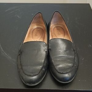 Life Stride Black Leather Loafers